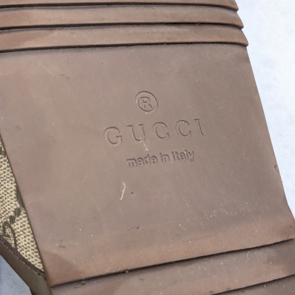 Gucci Horsebit Loafers Mules Brown Monogram Men 12.5 Logo GG - Picture 11 of 15